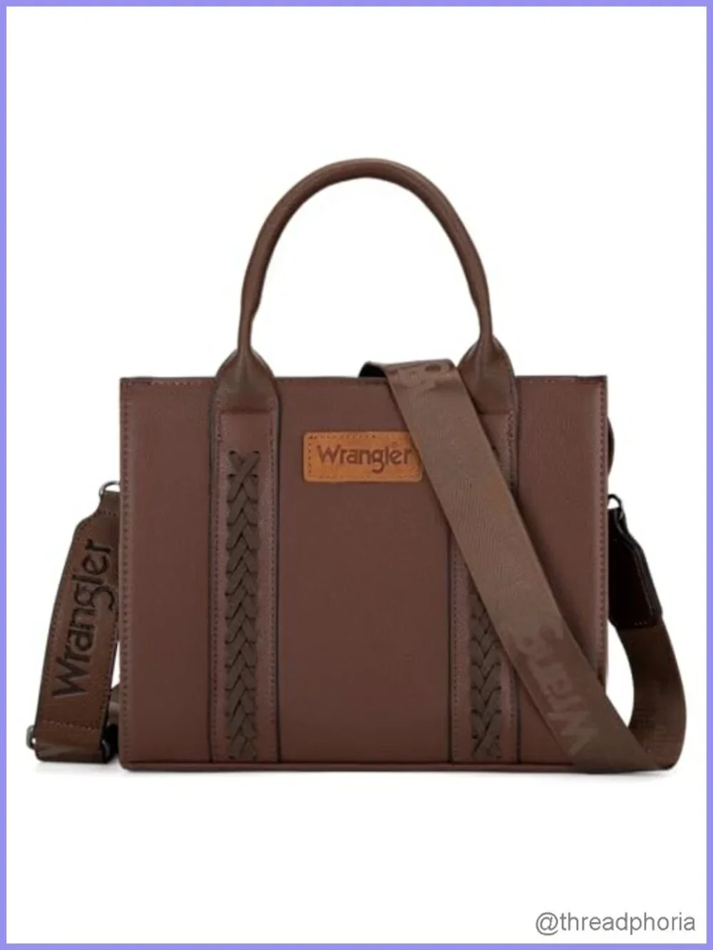 Wrangler Tote Bag Vegan Leather Satchel Crossbody Purse